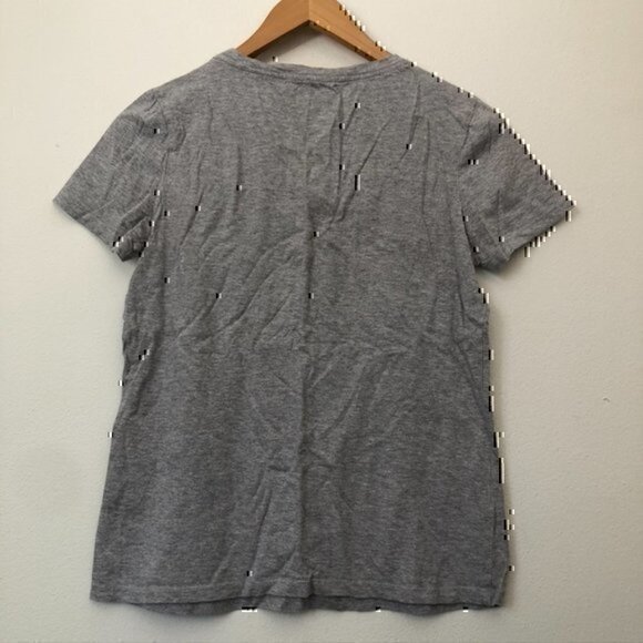 TOMMY HILFIGER Embroidered Logo Flag Tee Gray Spellout Short Sleeve T-Shirt S - Picture 7 of 8